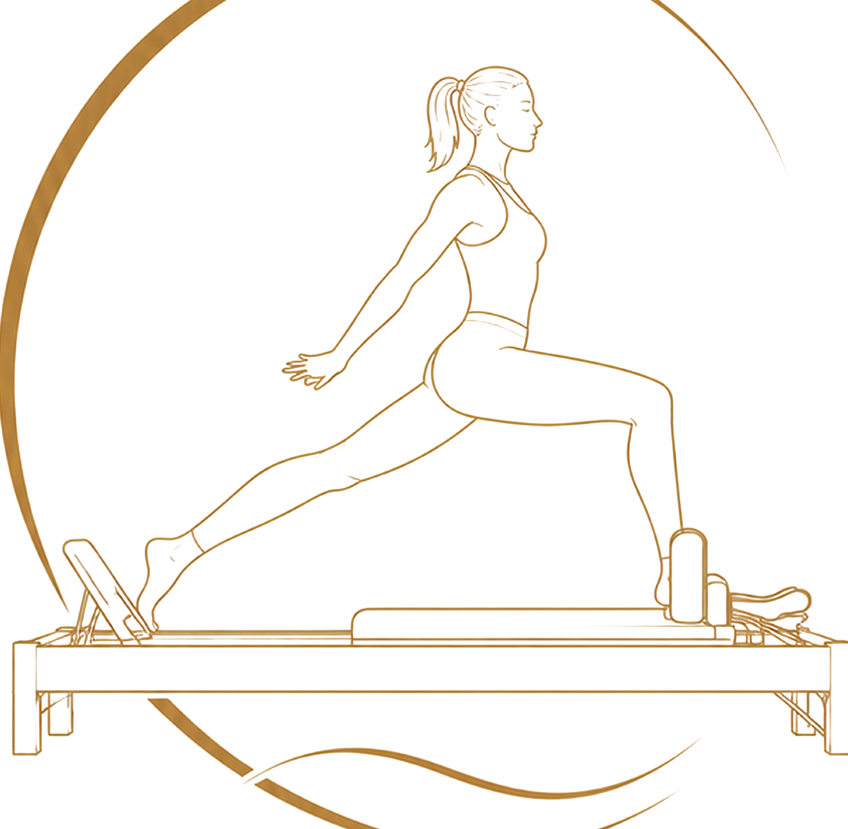Illustration officielle Pilates Center - Postures et Reformer