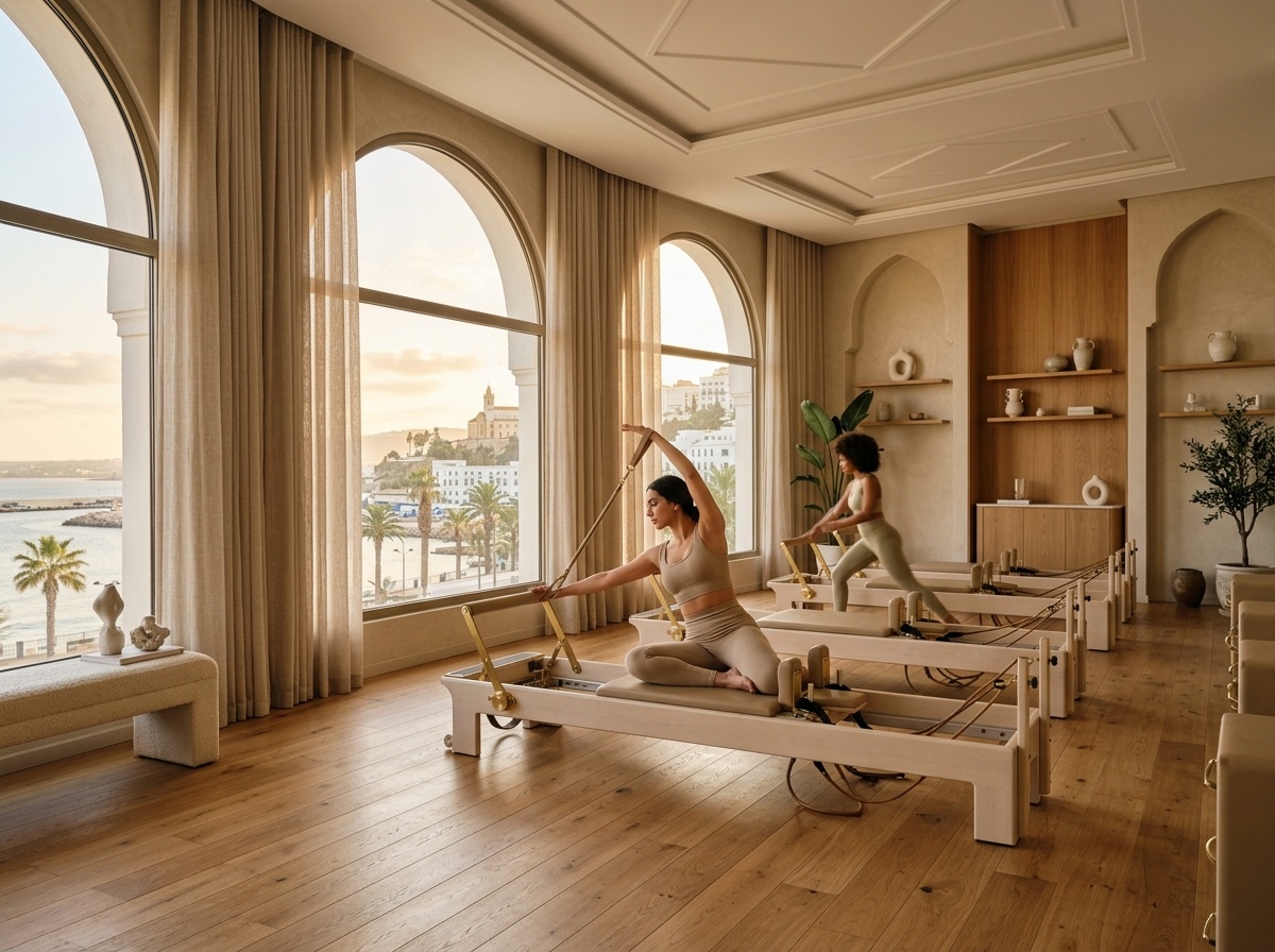 Atmosphère du studio Pilates Center à Bir Mourad Raïs